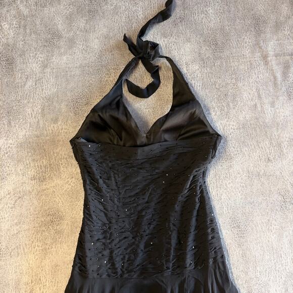 Vintage Nina Austin Silk Fairy Halter Midi Dress - Picture 6 of 8